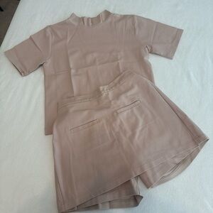 Chic Tan Two-Piece Set